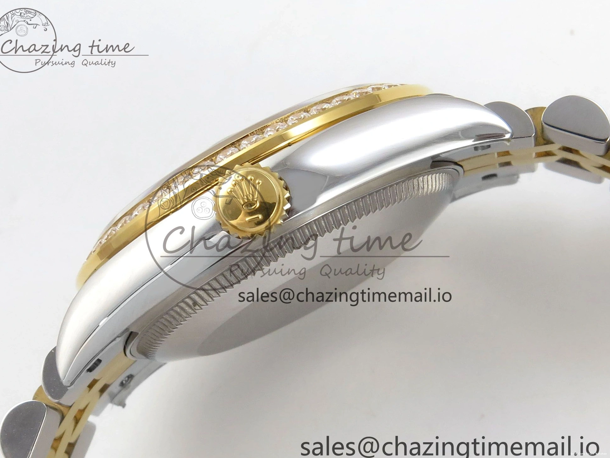 Good Copy Rolex Watches YG Diamonds Steel Bracelet 31 Jubilee THBF YG DateJust 1:1 Dial Edition Bezel SS 278383RBR 904L HZ Vibrant on Best 46 Diamonds Cal. 1220